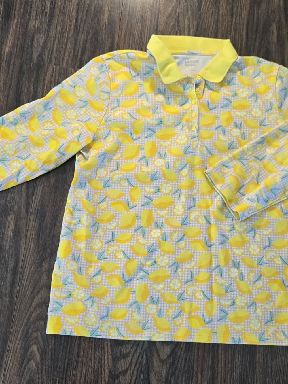 LANDS' END Classic Style 100% Cotton Tunic Shirt SIZE L - Picture 4 of 4